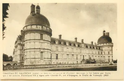 Castelo de Valençay (Indre) — Construído sobre os planos de Philibert Delorme, foi habitado por Talleyrand e local do Tratado de Valençay (1813)
