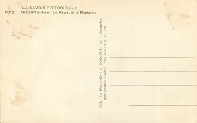 Modane - Estação e o Replaton — A Saboia Pitoresca, n°1209 — Verso