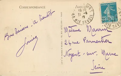 Thonon-les-Bains — Widok portu i Punktu Ripaille — LL, n°108 — Rewers