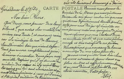 Gérardmer - Vista generale — Carta postale n°1134 — Verso