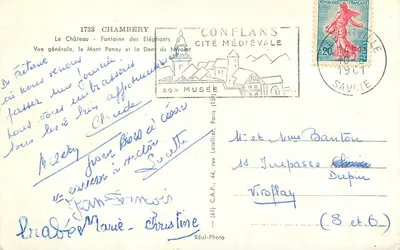 Chambéry — Lembrete de Chambéry — Réal-Photo — Verso