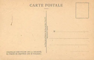 Capilla de las Hijas de la Caridad — Vista de tres cuartos — Las Hijas de la Caridad, 140 Rue du Bac, París (7e) — Reverso