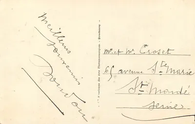 Z Luchon — Pic i Pas de l'Escalette — wys. 2400 m — Stara pocztówka n°105, wydawca A. RIC — Rewers