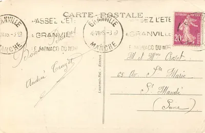 Granville — Promenada Roc (Stara Guérite Imperium) — seria 732 — Rewers