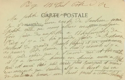 Saulieu — Katedra św. Andoche — Widok wewnętrzny — A. Duriel, wydawca, Saulieu — Rewers