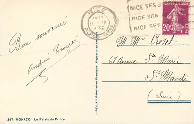Monaco — El Palacio del Príncipe — Rella — Reverso