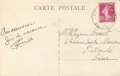 Trasa Bauges przez przełęcz Frêne — Saint-Pierre-d'Albigny, le Châtelard, Aix-les-Bains — Savoie Tourisme, nr 986 — Rewers