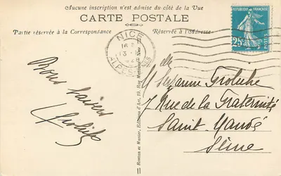 Nice — Ogród Albert I i Miejski Kino — R.M. 530 — Rewers