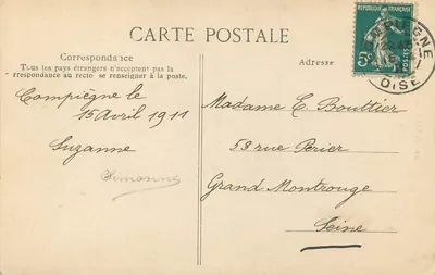 Compiègne — Hotel de Ville — Editore anonimo, n°49 — Verso