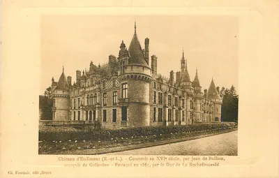 Castelo de Esclimont (E.-et-L.) — Construído no século XVI, restaurado em 1865 — Ch. Foucault, edição Dreux