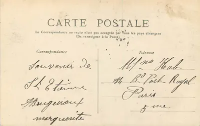 Arredores de SAINT-ÉTIENNE - O Rocher de Cornillon e a Vale da Loire — Editor não identificado, n° 44 — Verso