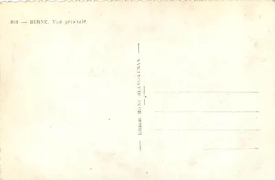 Bern — Algemene uitzicht — Uitgever Mont Blanc-Leman, nr. 800 — Achterkant