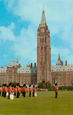 Mudança da guarda — Colina do Parlamento, Ottawa — Grant-Mann Lithographers Ltd.