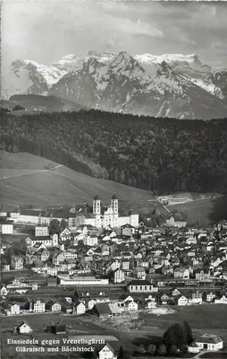 Einsiedeln contra Vrenelisgärtli — Glärnisch e Bächistock — J. Gaberell AG., Photo-Verlag, Thalwil