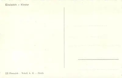 Einsiedeln — Abpia — Photoglob - Wehrli A.G. - Zurych, nr 109 — Rewers
