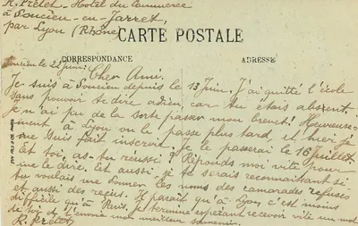 LYON — Plac Bellecour, św. Jan, Wieża Fourvière — LL — Rewers