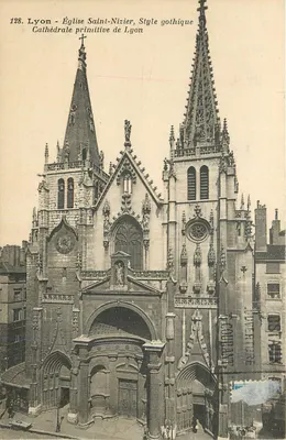Lyon - Igreja Saint-Nizier, Estilo gótico — Catedral primitiva de Lyon — Editor: CATHÉDRALE LYON