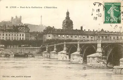 LYON — Most Guillotière · Szpital św. Jana — Carrière, wyd., model zarejestrowany