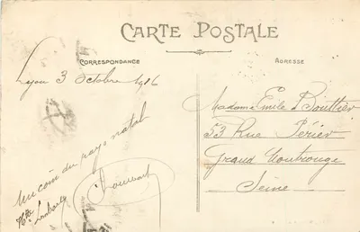 LYON — Most Guillotière · Szpital św. Jana — Carrière, wyd., model zarejestrowany — Rewers