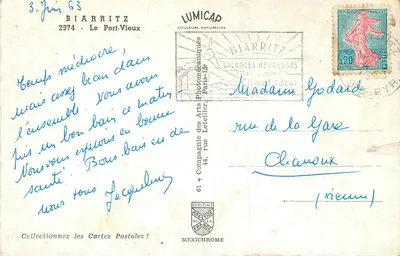 Biarritz - Le Port-Vieux — praia lotada — Lumicap — Verso