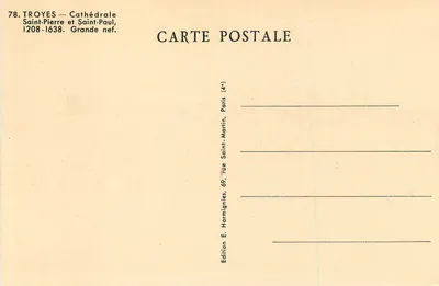 Troyes — Katedra św. Piotra i Pawła — Duża nawę — Rewers