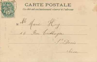 Paryż — Katedra Notre-Dame — L. J. & Cie wyd., Angoulême-Paryż — Rewers