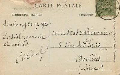 Strasburg — Rue du Bain-aux-Plantes — wydawca Segan — Rewers