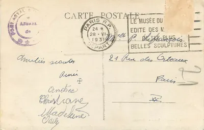 Abbaye de PORT-ROYAL-des-CHAMPS (S.-et-O.) — Położenie dawnego cmentarza w centrum klasztoru — Rewers