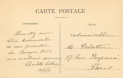 Zamek Maintenon — Widok z Parku — Mme Rousseau, wyd. w Maintenon — Rewers