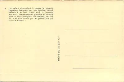 Paryż — Kościół św. Chrystofora w Javel — Historia św. Chrystofora autorstwa J. Martin-Ferrières, n°4 — Rewers