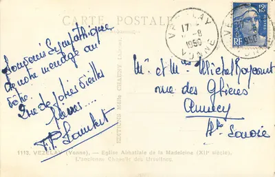 Vezelay — Katedra św. Magdaleny (XII wiek) — Wydawnictwo Mélè — Rewers