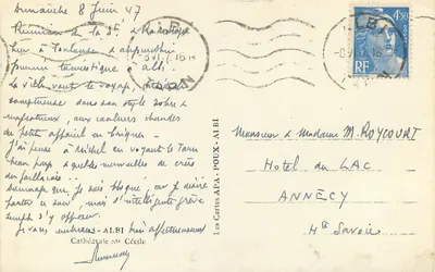 Katedra św. Cecylii w Albie — widok panoramiczny — Les Cartes APA - ALBI n°3 — Rewers