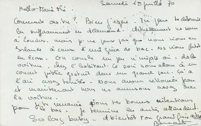 Londres — carta postal enviada para a Alemanha — editor não visível — Verso