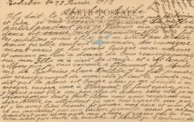 Condât — A Rocha Pontiaguda — Dumousset, editor Clermont-Fd. n° B. 471 — Verso