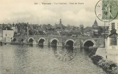 Vierzon - Vista Geral - Ponte do Bassin — editor H.G. n°500
