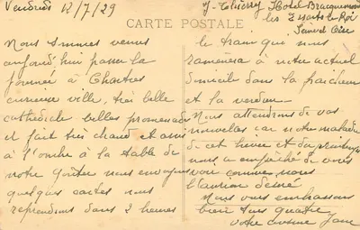 Chartres (E-et-L) — Plac Châtelet i Katedra — G. Foucault, 284, Tours — Rewers