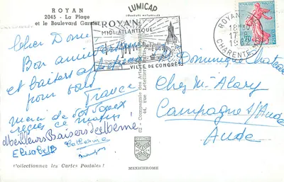 Royan - Plaża i Bulwar Garniera — Wydawca MEXICHROME, n° 2045 — Rewers
