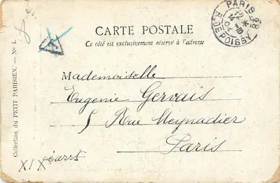 Parigi — L'Arco di Trionfo — Collezione del Petit Parisien, n°4 — Verso