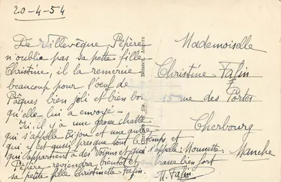 VILLEVEQUE (M.-et-L.) — Zamek — Rewers
