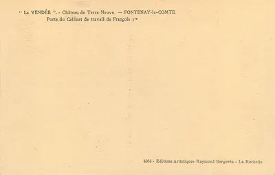 Drzwi pracowni François I — Zamek Terre-Neuve — Fontenay-le-Comte — Rewers
