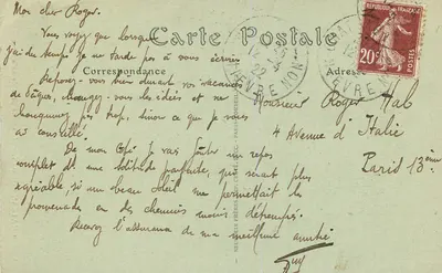 L'Yonne perto de sua nascente — Château-Chinon — Hôtel de la Porte, n°54 — Verso