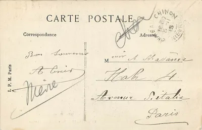 Le Chatelet — Ponte sobre a Yonne — Edição Montaron-Lemaître — Verso