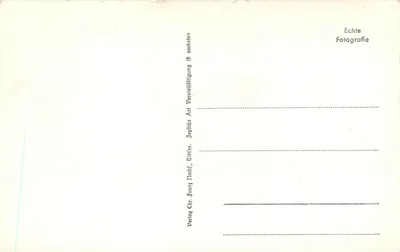 Schwarzwald; Hölleental, Hirschsprung — editor Franz Chr. Träger, n° 29 — Verso