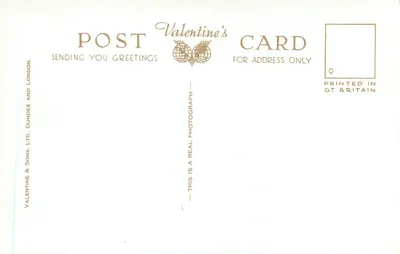 Loch Lomond z powietrza z Tarbet — Karta pocztowa Valentine's — Valentine & Sons Ltd. nr 87750 — Rewers