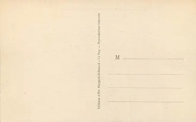 As Crestas das Cévennas capturadas de Saint-Martial — M.-B. — Le Puy — Verso