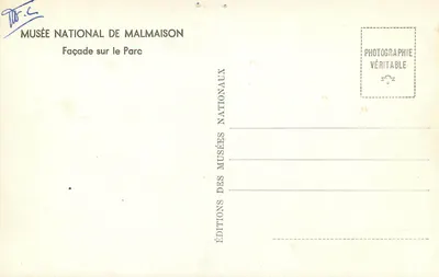 Zamek Malmaison — Front na ogród — Wydawnictwo Muzeów Narodowych — Rewers
