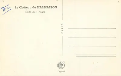 O Castelo de MALMAISON — Sala do Conselho — Editor Depositado — Verso