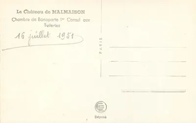 Sypialnia Bonapartego — 1. Konsul w Tuileries — Zamek Malmaison — Rewers