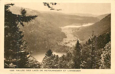 Vale dos lagos de Retournemer e Longemer — vista panorâmica — série 1235