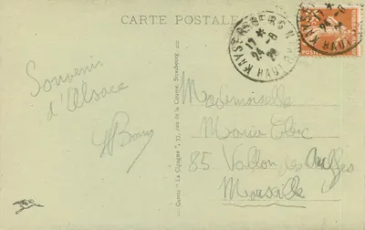 Kaysersberg - Vista geral — editor desconhecido, n° 14 — Verso